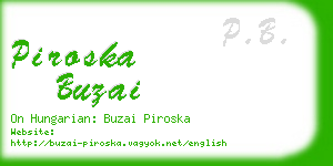 piroska buzai business card